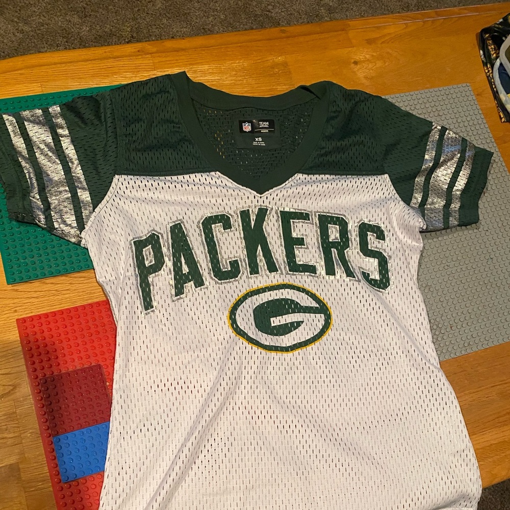 Womens XS bling Packers jersey